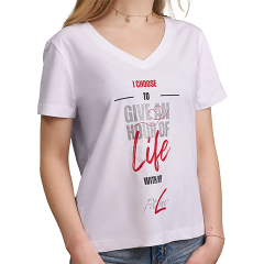 Charity T-Shirt  Fairtrade Damen Weiss 2025